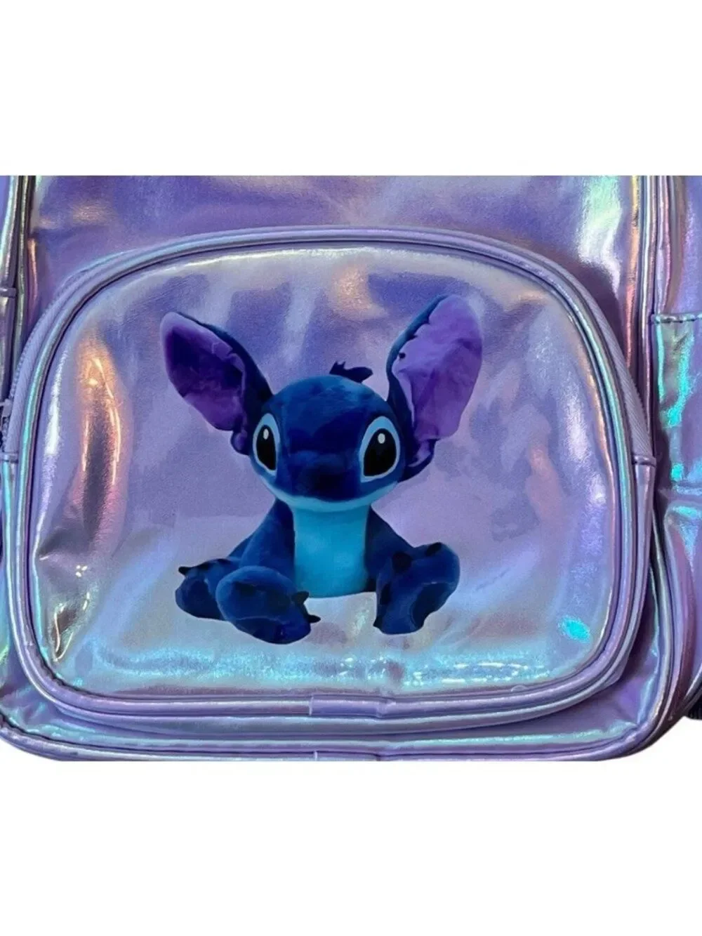 Childrens Girls Lilo and Stitch Iridescent Purple Mini Backpack New